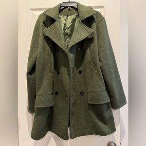 Olive Green Pea Coat